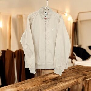 Nike Beige Unlined Bomber Windbreaker Jacket Men’s L NWT